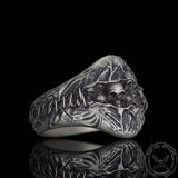 Stitched Skull Sterling Silver Gothic Ring | Gthic.com
