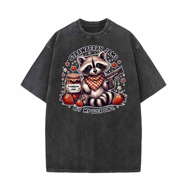 Strawberry Jams But My Clock Don’t Vintage Washed T-shirt | Gthic.com