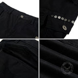 Street-Style Punk Patchwork Flared Pants