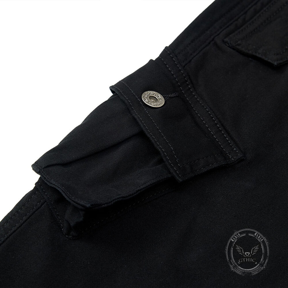 Street-Style Punk Patchwork Flared Pants