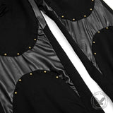 Street-Style Punk Leather Patchwork Flared Pants