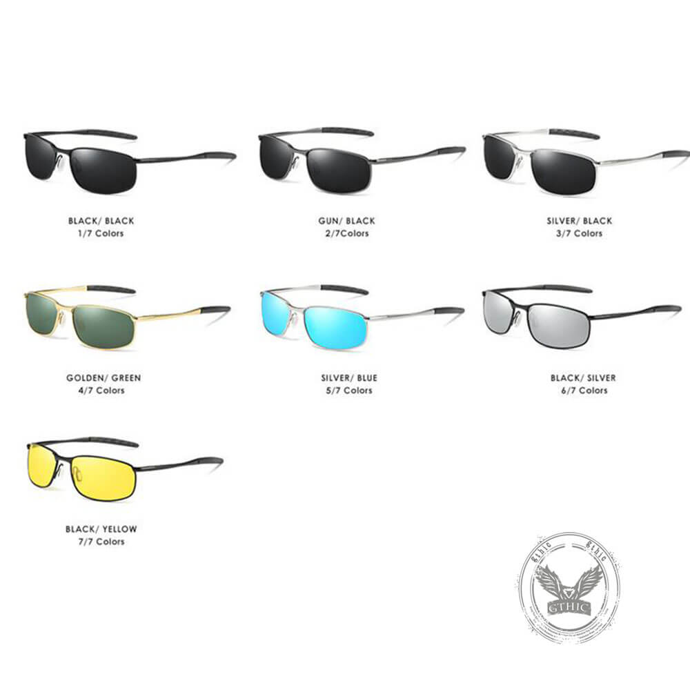 Street Fashion UV-Proof Polarized Square-Frame Sunglasses
