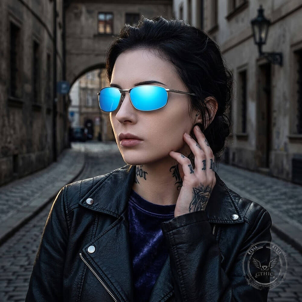 Street Fashion UV-Proof Polarized Square-Frame Sunglasses