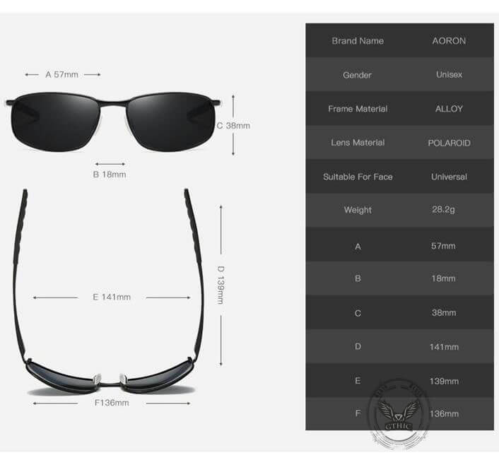 Street Fashion UV-Proof Polarized Square-Frame Sunglasses