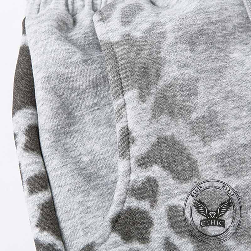 Street Letter Leopard Print Loose Straight-Leg Pants