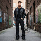 Street Pleated Button Design Solid Wide-Leg Pants | Gthic.com