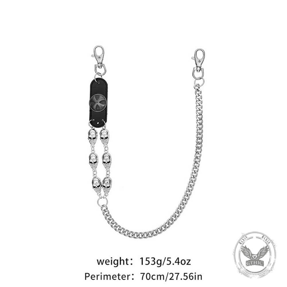 Street Punk Style Skull Biker Alloy Pants Chain