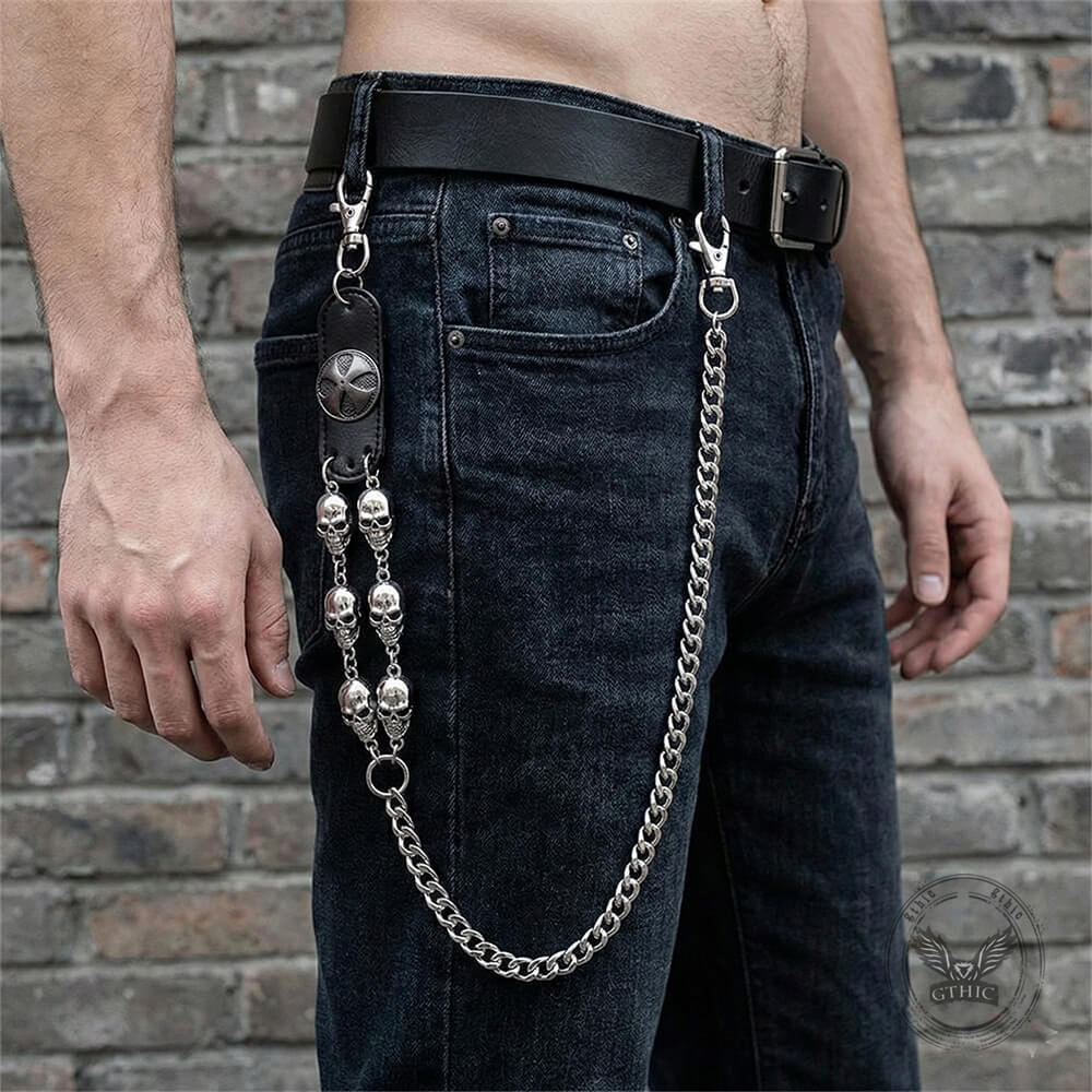 Street Punk Style Skull Biker Alloy Pants Chain | Gthic.com