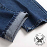 Pantaloni punk da uomo in cotone con stampa teschio patch