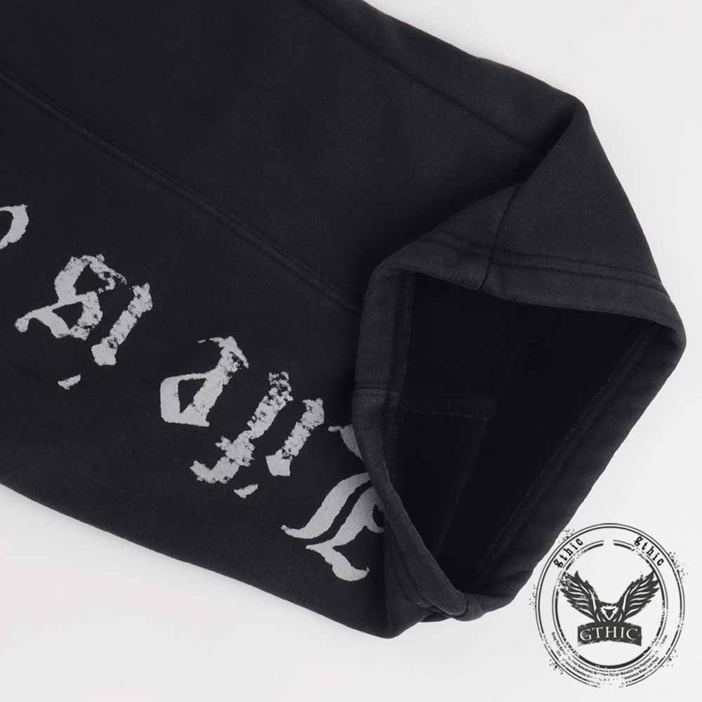 Street Short Horned Hoodie Gothic Sweatpants Set