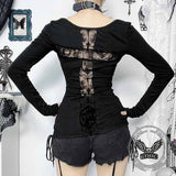 Street Style Cross Hollow Perspective All-Match Top 02 | Gthic.com