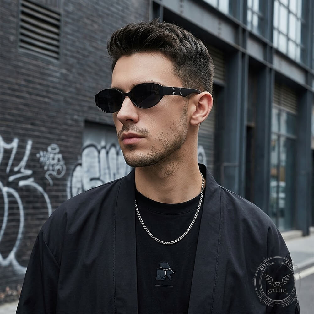Street Stylish UV-Proof Oval-Frame PC Sunglasses | Gthic.com