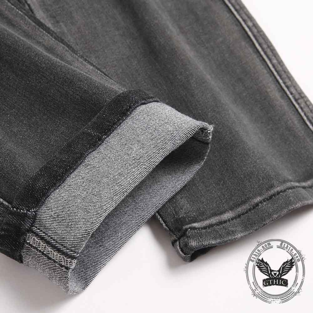 Street Vintage Multi-Pocket Cargo Denim Jeans