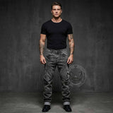 Street Vintage Multi-Pocket Cargo Denim Jeans | Gthic.com