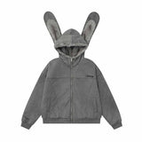 Street Y2K Bunny Ear Design Cotton-padded Jacket | Gthic.com