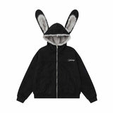 Street Y2K Bunny Ear Design Cotton-padded Jacket | Gthic.com