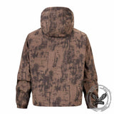 Streetwear Graffiti Print Casual Zip-Up Hooded Jacket