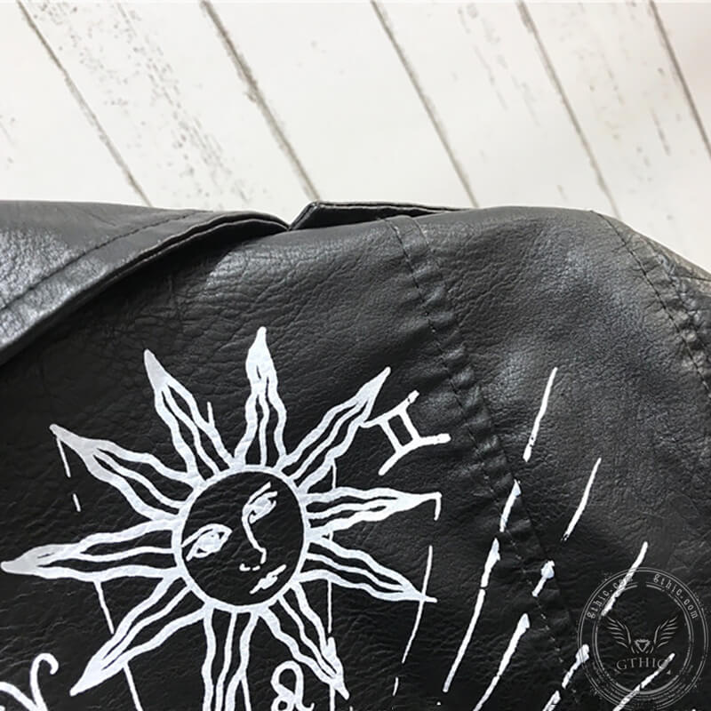 Struggle Eyeball Leather Biker Jacket | Gthic.com