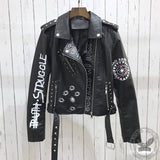 Struggle Eyeball Leather Biker Jacket | Gthic.com
