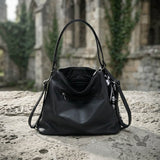 Studded Skull Large-Capacity PU Leather Crossbody Shoulder Bag