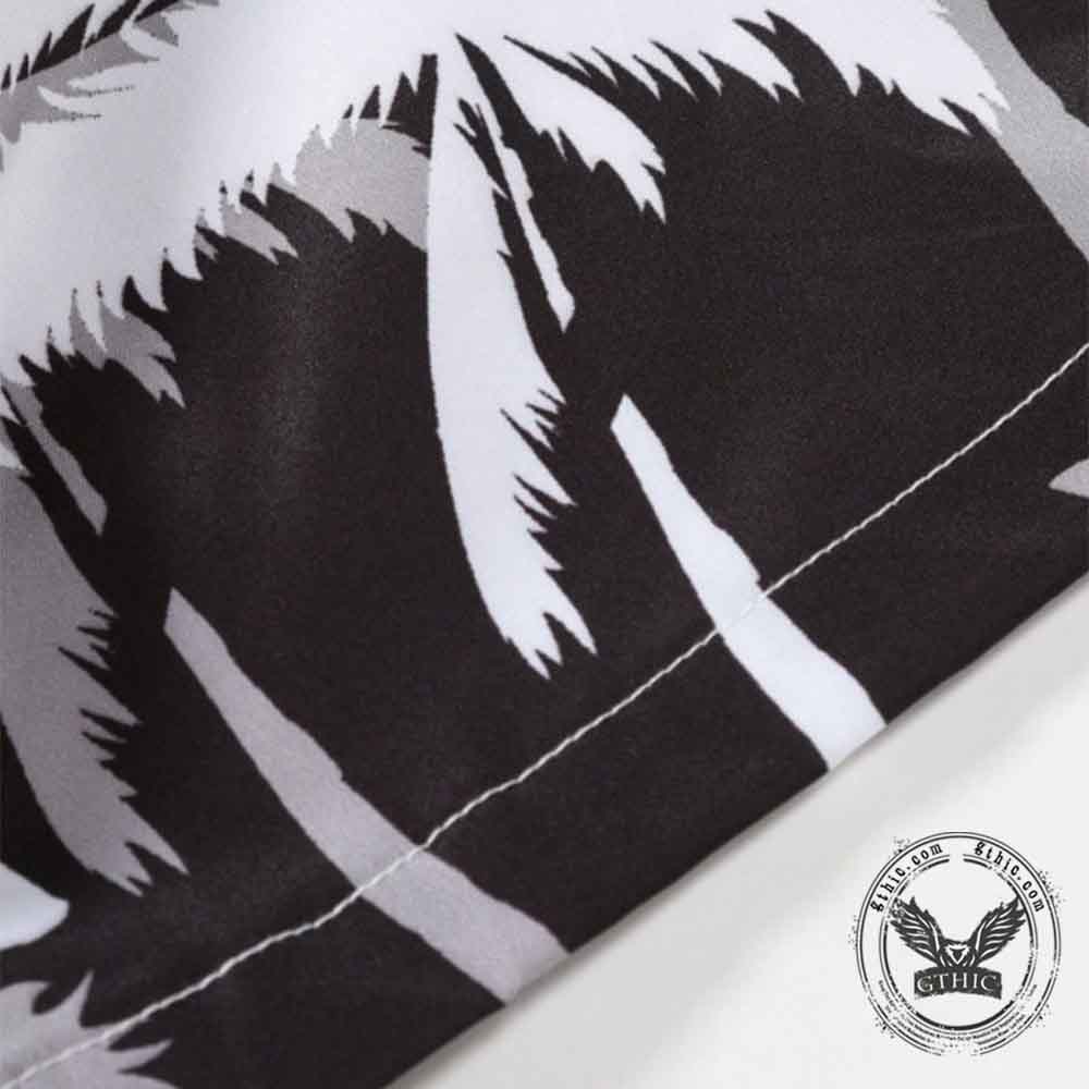 Stylish Coconut Tree Print Vacation Shirt and Shorts Set