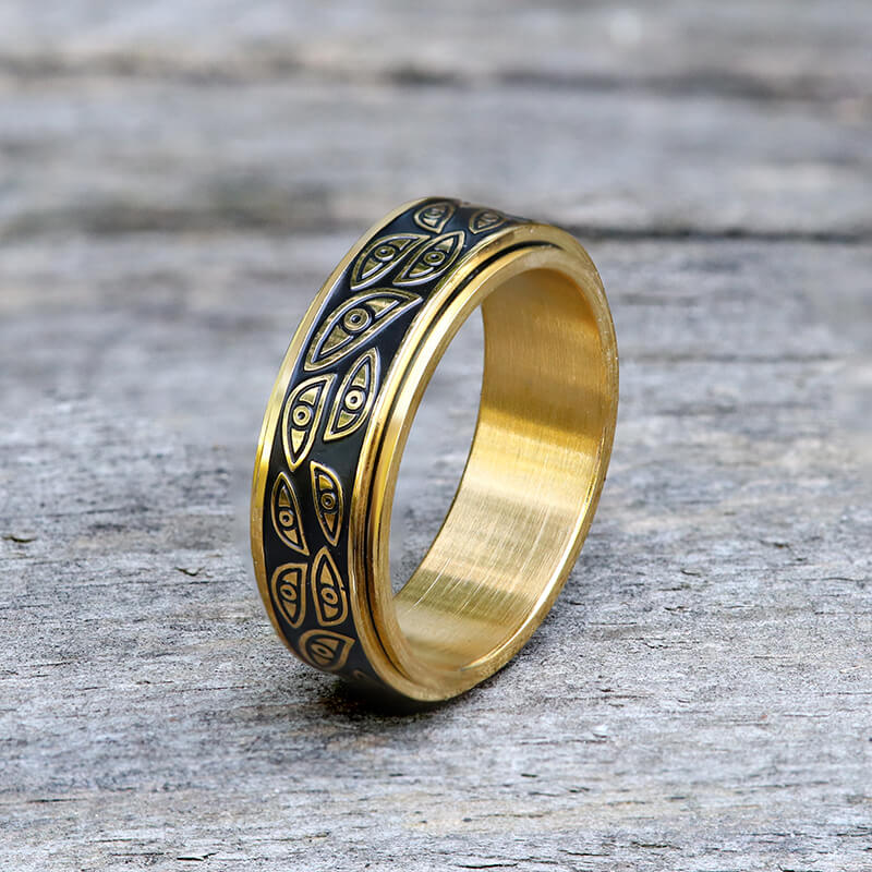 Stylish Corruption Demon Eye Spinner Ring | Gthic.com