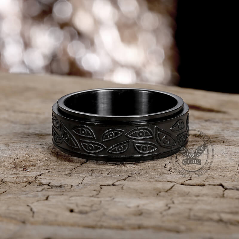 Stylish Corruption Demon Eye Spinner Ring | Gthic.com