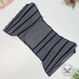 Stylish Crocodile-Embossed PU Leather Strapless Corset