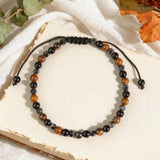 Stylish Double-Row Tiger's Eye Beaded Bracelet