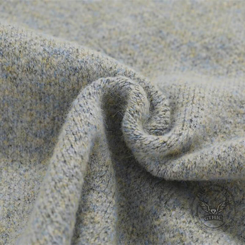 Stylish High-Neck Hooded Two-Way Zipper Knit Cardigan