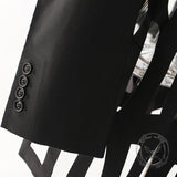 Stylish Hollow Frayed-Edge Design Suit Coat