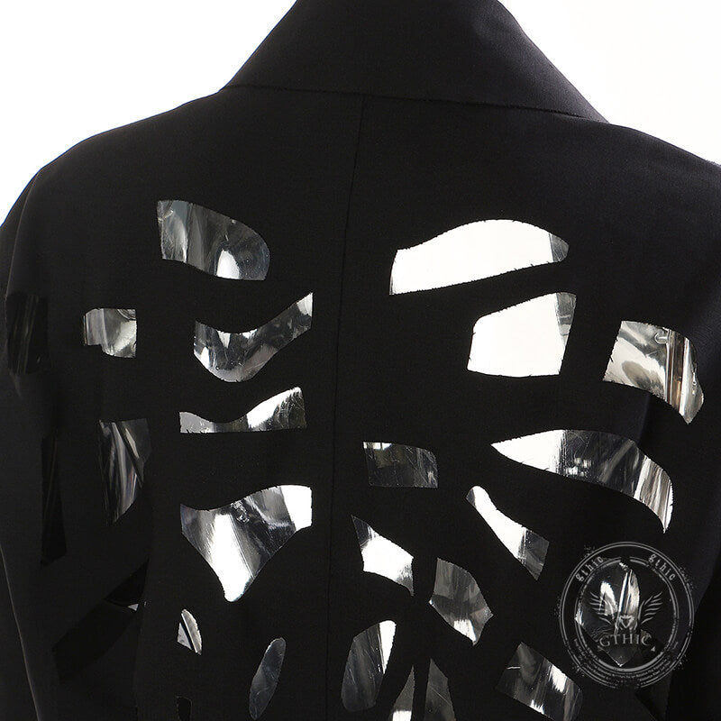 Stylish Hollow Frayed-Edge Design Suit Coat