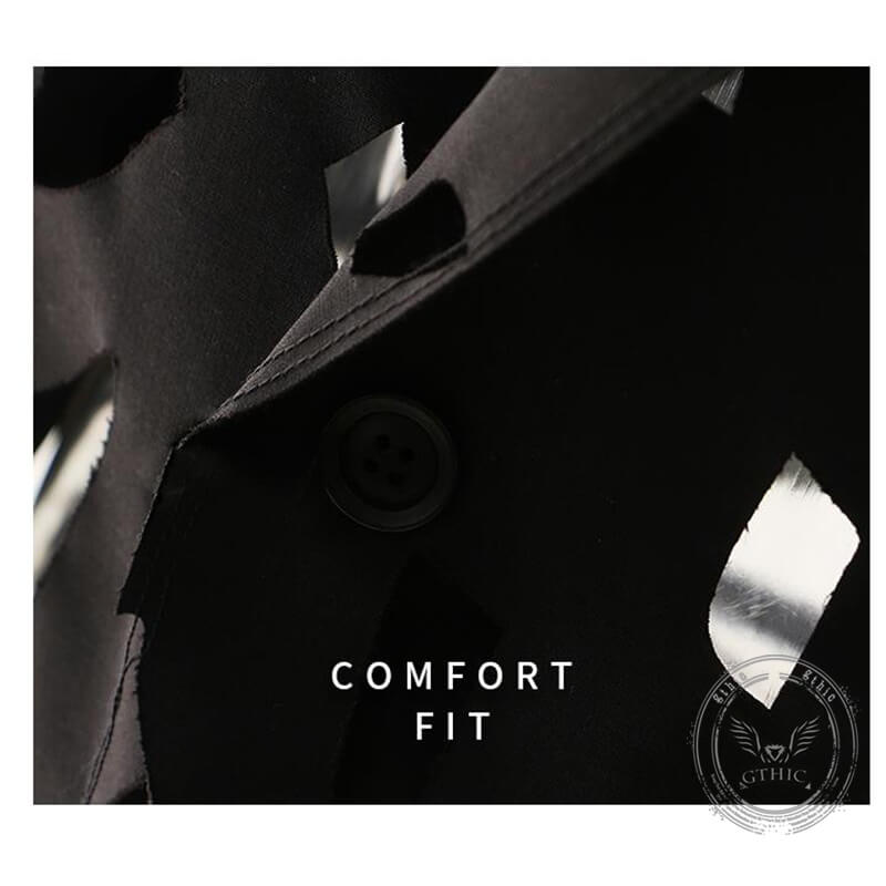 Stylish Hollow Frayed-Edge Design Suit Coat