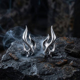 Stylish Minimalist Stainless Steel Flame Stud Earrings