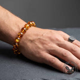 Stylish Natural Pyramid Citrine Crystal Beaded Bracelet | Gthic.com