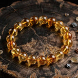 Stylish Natural Pyramid Citrine Crystal Beaded Bracelet | Gthic.com