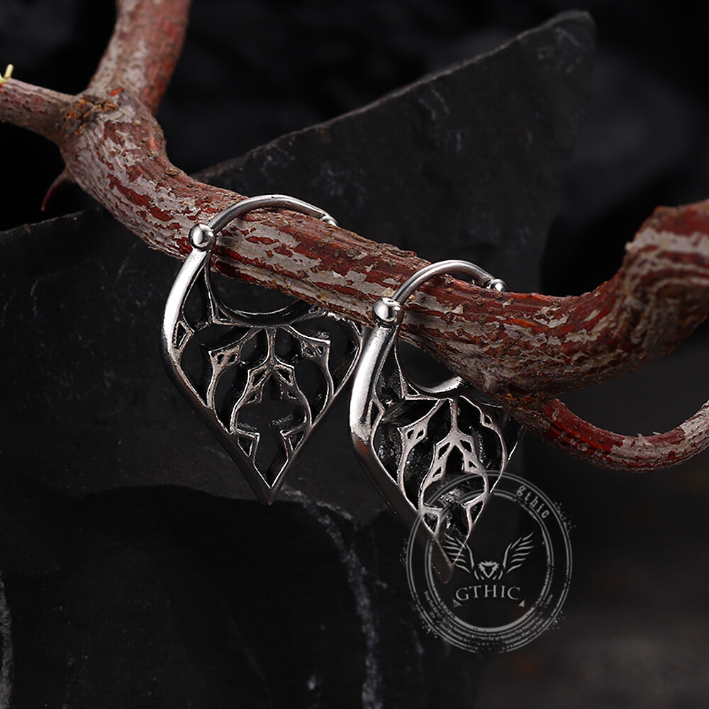 Stylish Openwork Carved Stainless Steel Earrings