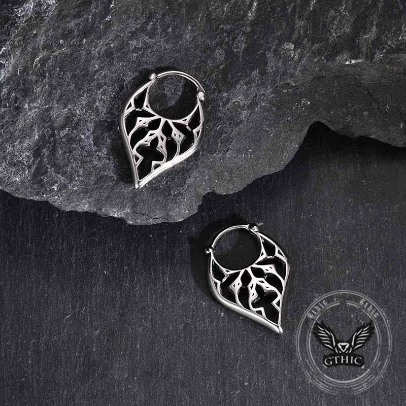 Stylish Openwork Carved Stainless Steel Earrings