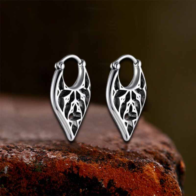 Stylish Openwork Carved Stainless Steel Earrings