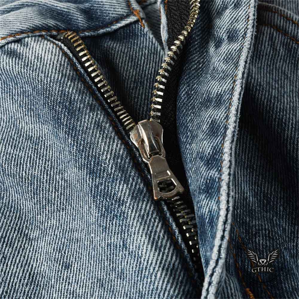 Stylish Patchwork Bootcut Versatile Cotton Jeans