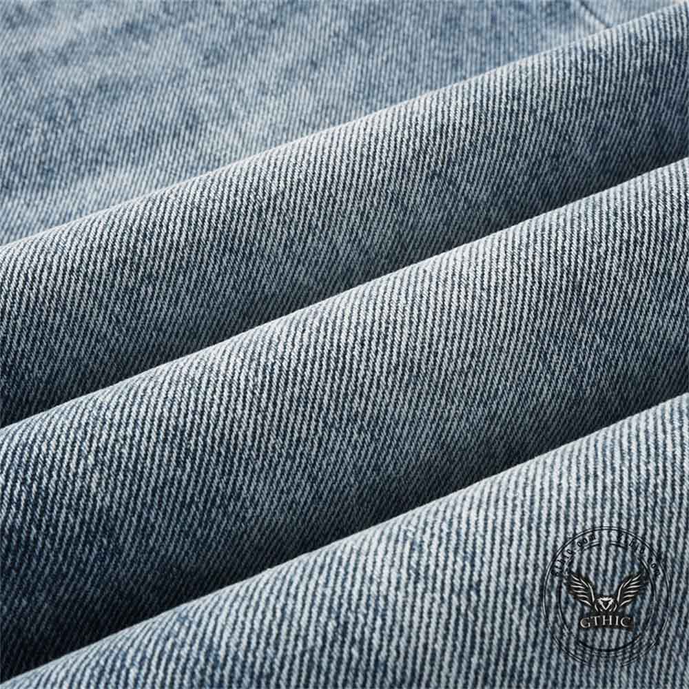 Stylish Patchwork Bootcut Versatile Cotton Jeans