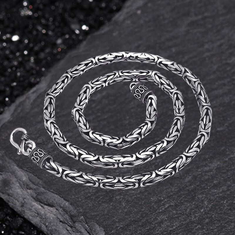 Stylish Peace Pattern Sterling Silver Necklace | Gthic.com