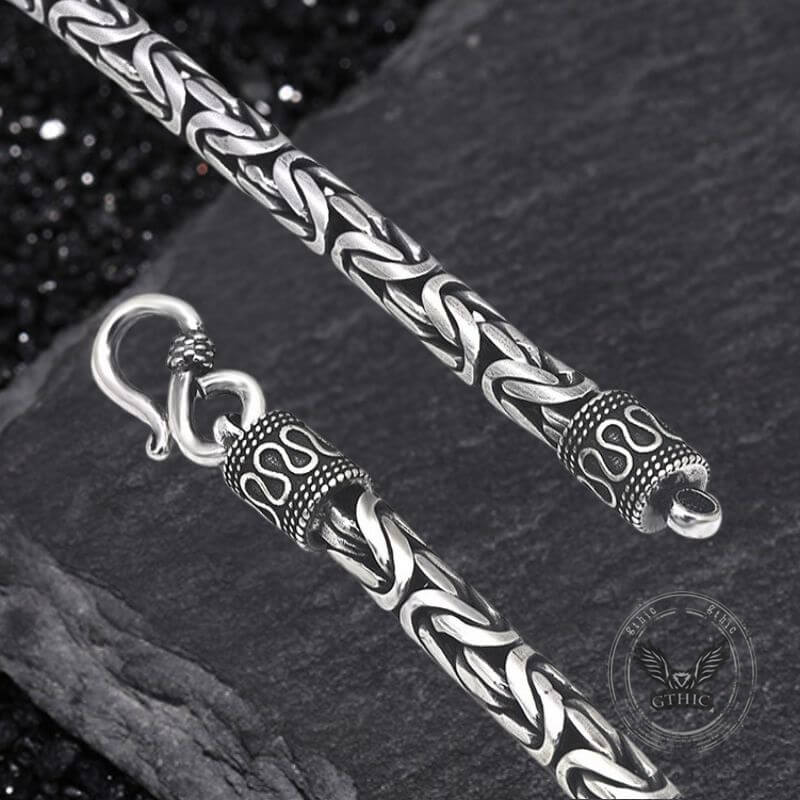 Stylish Peace Pattern Sterling Silver Necklace