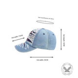 Stylish Ripped Letter Distressed Denim Baseball Cap