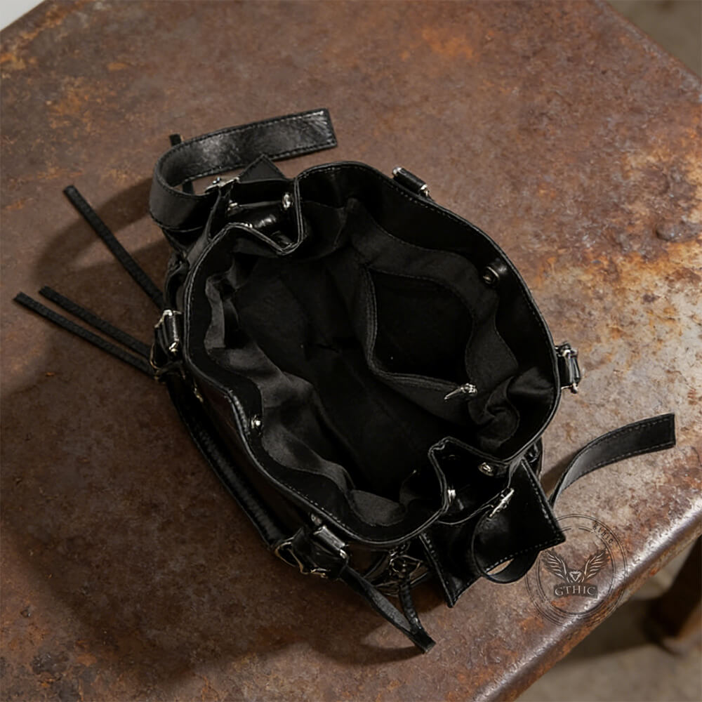 Stylish Riveted Large Capacity Shoulder PU Leather Handbag