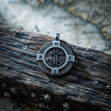 Stylish Rotating Anchor Stainless Steel Compass Pendant