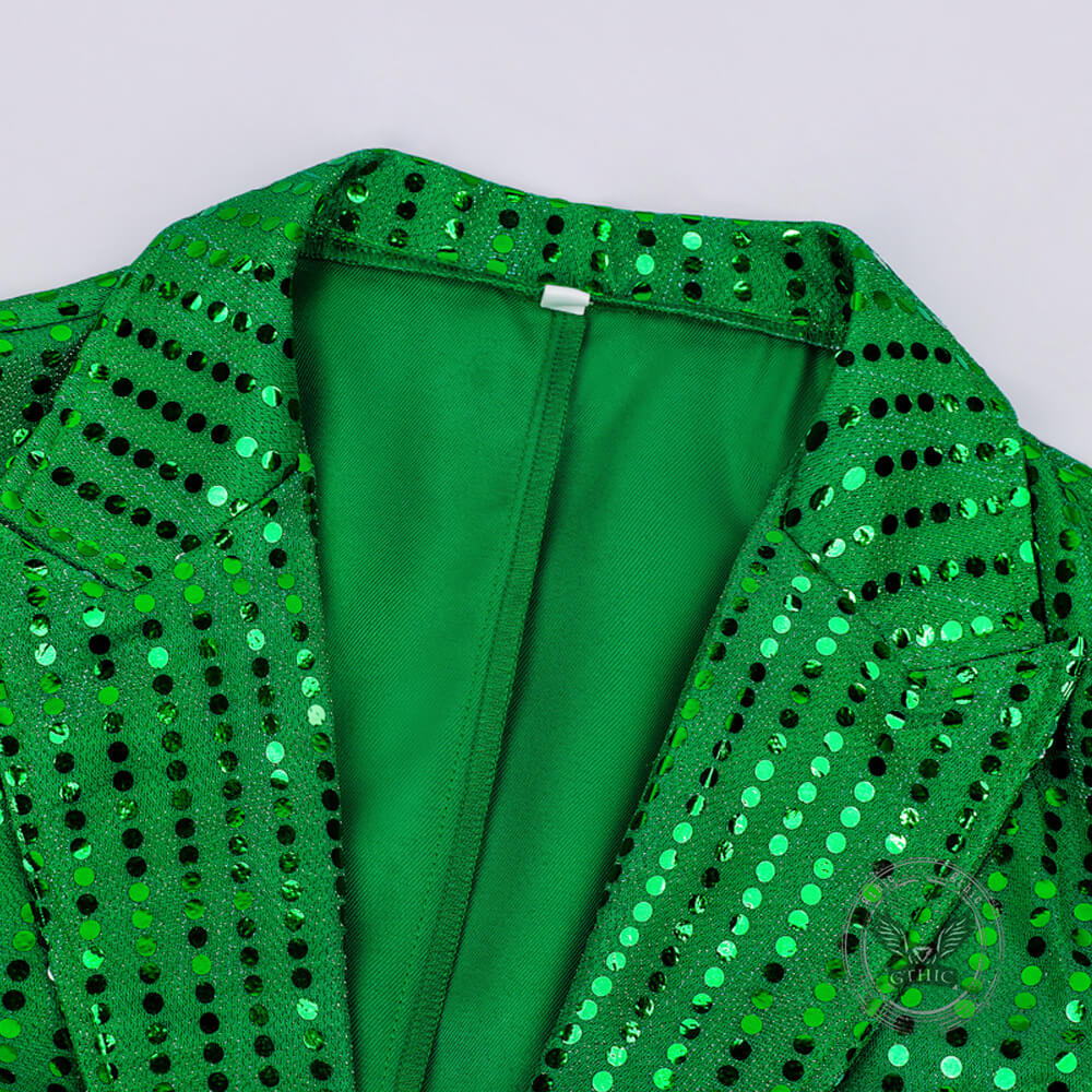 Stylish Sequin Performance Long Tailcoat Coat