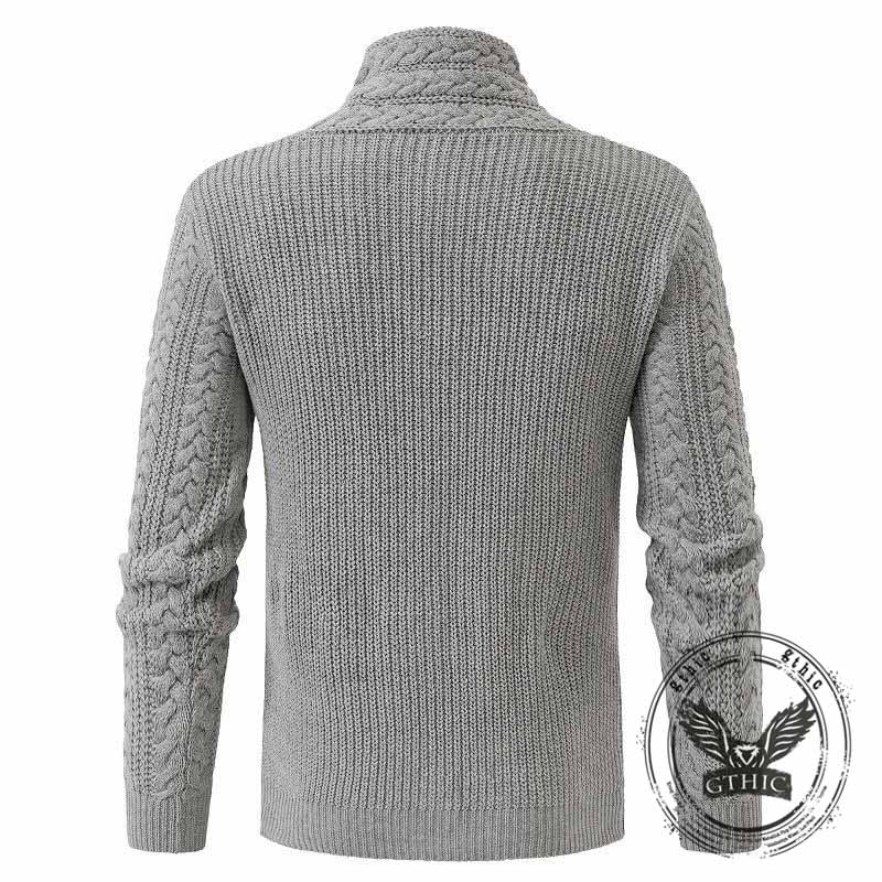 Stylish Slim Half-Turtleneck Pullover Knitted Sweater