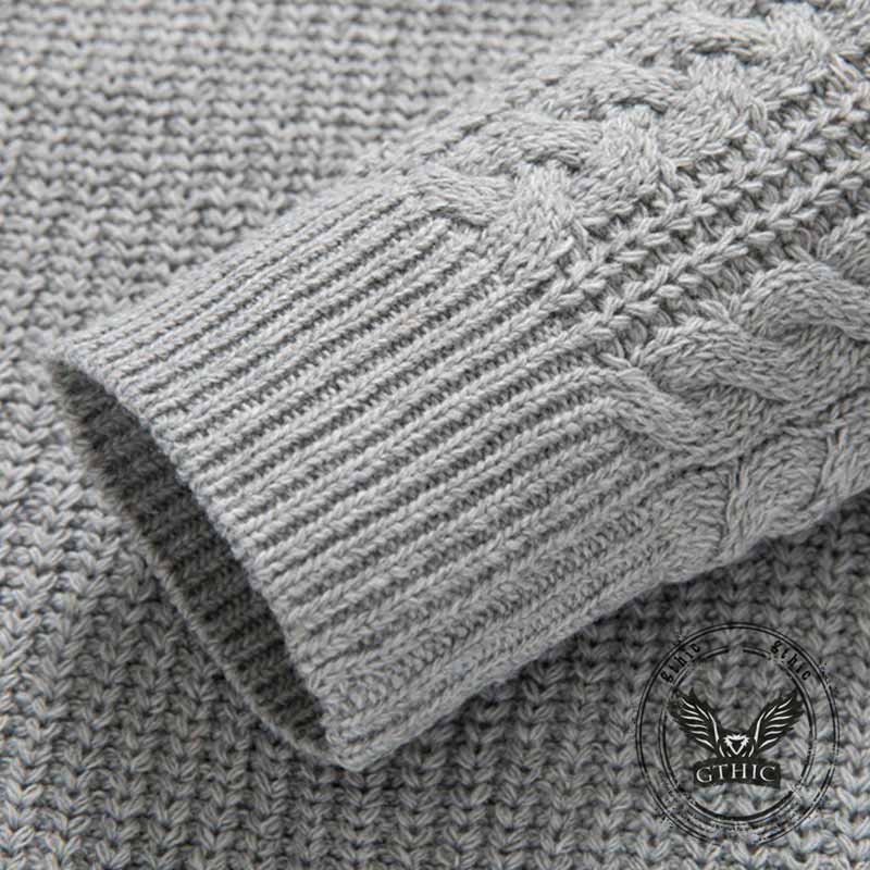 Stylish Slim Half-Turtleneck Pullover Knitted Sweater