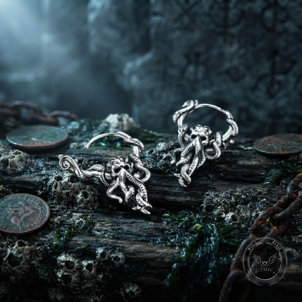 Stylish Stainless Steel Stackable Octopus Hoop Earrings